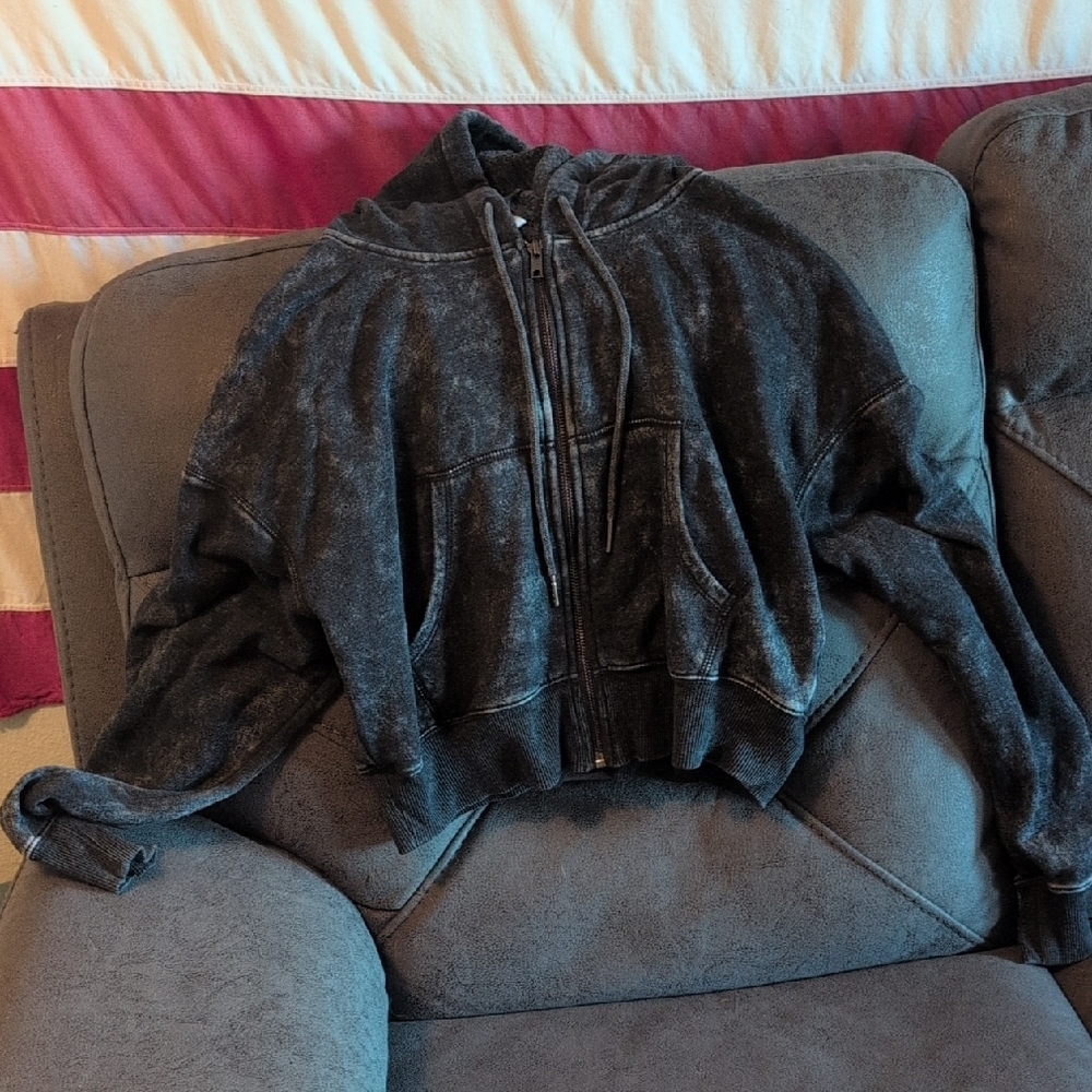 No Boundaries Charcoal Crop Hoodie.